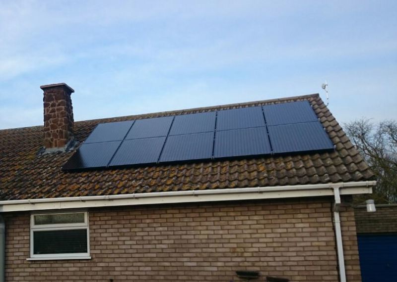 Solar Panels with a Black Frame and Black Backing Sheet