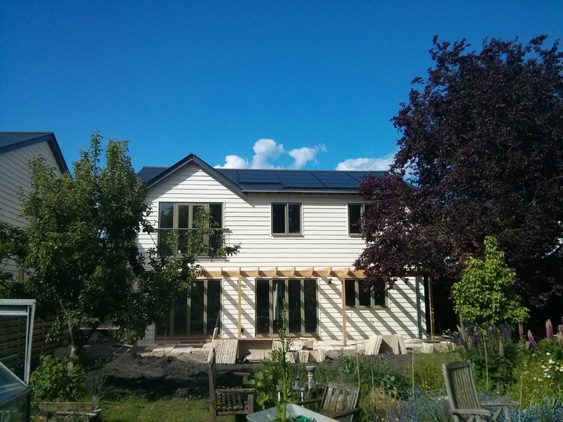 Black framed solar panels.