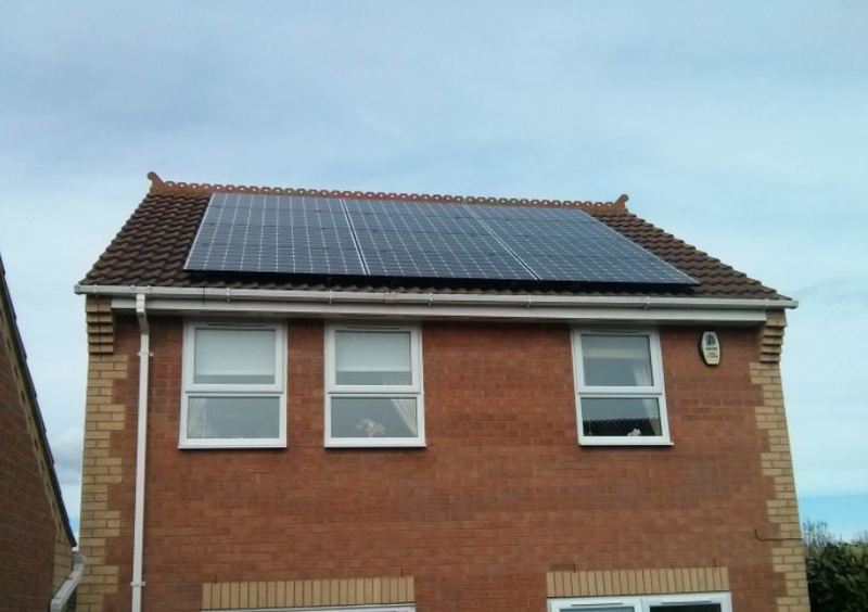 Mono-crystalline Solar Panel Installation with Black Frames